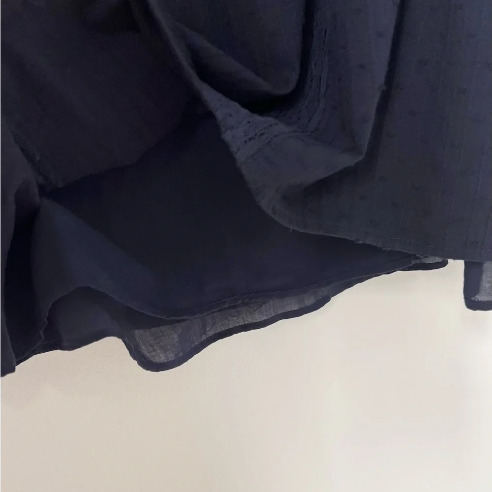 NWT Graylin Barstow Cotton Blouse Navy of Anthropologie - Picture 7 of 7